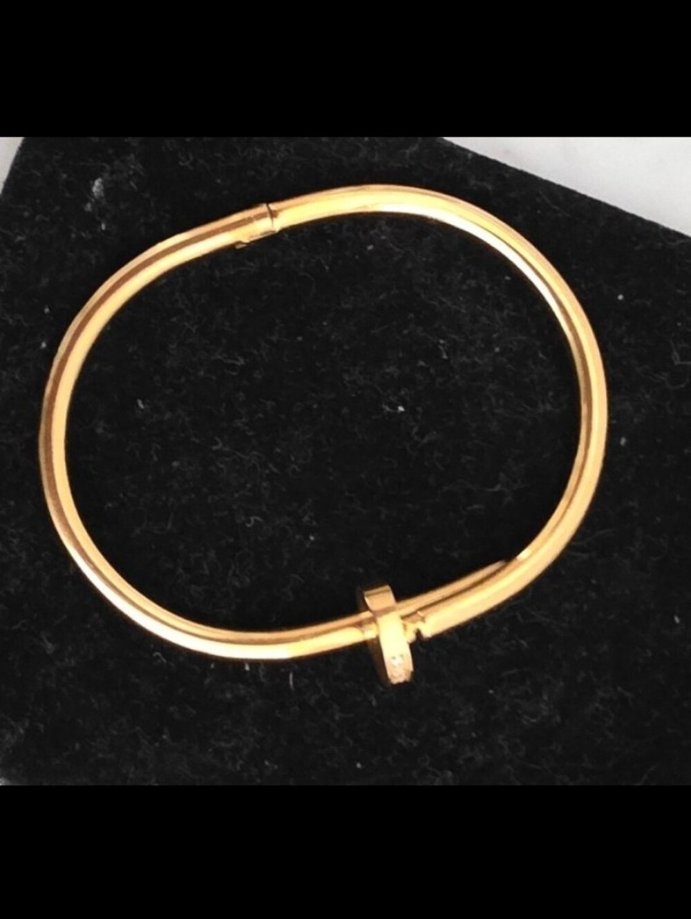 Gold Nail Hinged Bangle Bracelet Women Jewelry - Picture 4 of 5